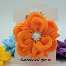 Load image into Gallery viewer, Orange 3 inch flower headband