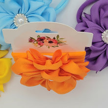 Load image into Gallery viewer, Orange 3 inch flower headband
