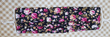 Load image into Gallery viewer, Black floral print face mask