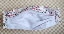 Load image into Gallery viewer, White floral print face mask