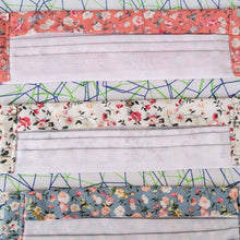 Load image into Gallery viewer, Blue floral print face mask