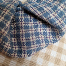 Load image into Gallery viewer, Blue checkered scrunchie