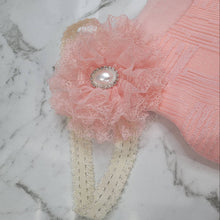 Load image into Gallery viewer, Pink lace flower headband