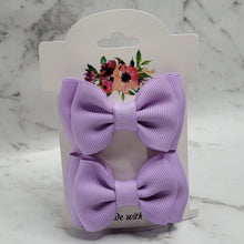 Load image into Gallery viewer, Light purple hair bow clip set