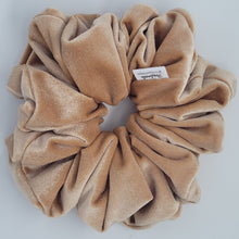 Load image into Gallery viewer, Golden brown velvet XL scrunchie
