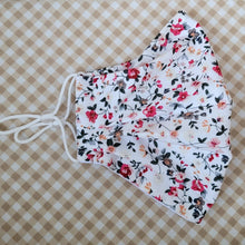 Load image into Gallery viewer, White floral print face mask

