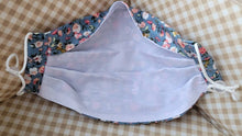 Load image into Gallery viewer, Blue floral print face mask
