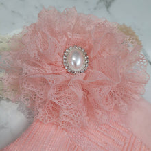 Load image into Gallery viewer, Pink lace flower headband

