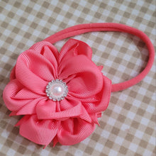 Load image into Gallery viewer, Pink 3 inch flower headband
